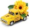 Sunflower Metal Farm Truck with Artificial Flowers – Vintage Farmhouse Table & Tiered Tray Decor